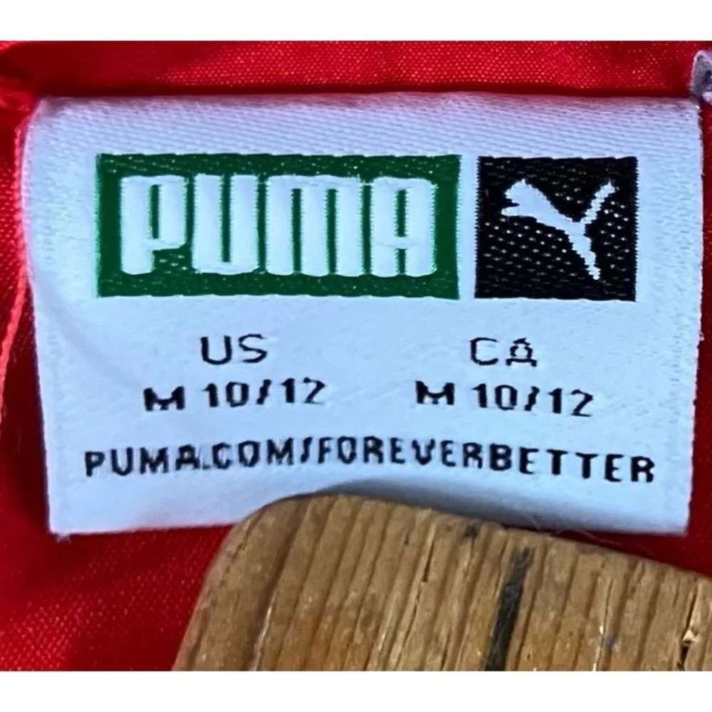 Puma Kids Red Black Colorblock Puffer Vest Size Medium
